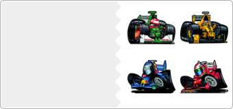 Autocollants Cars-toons F1